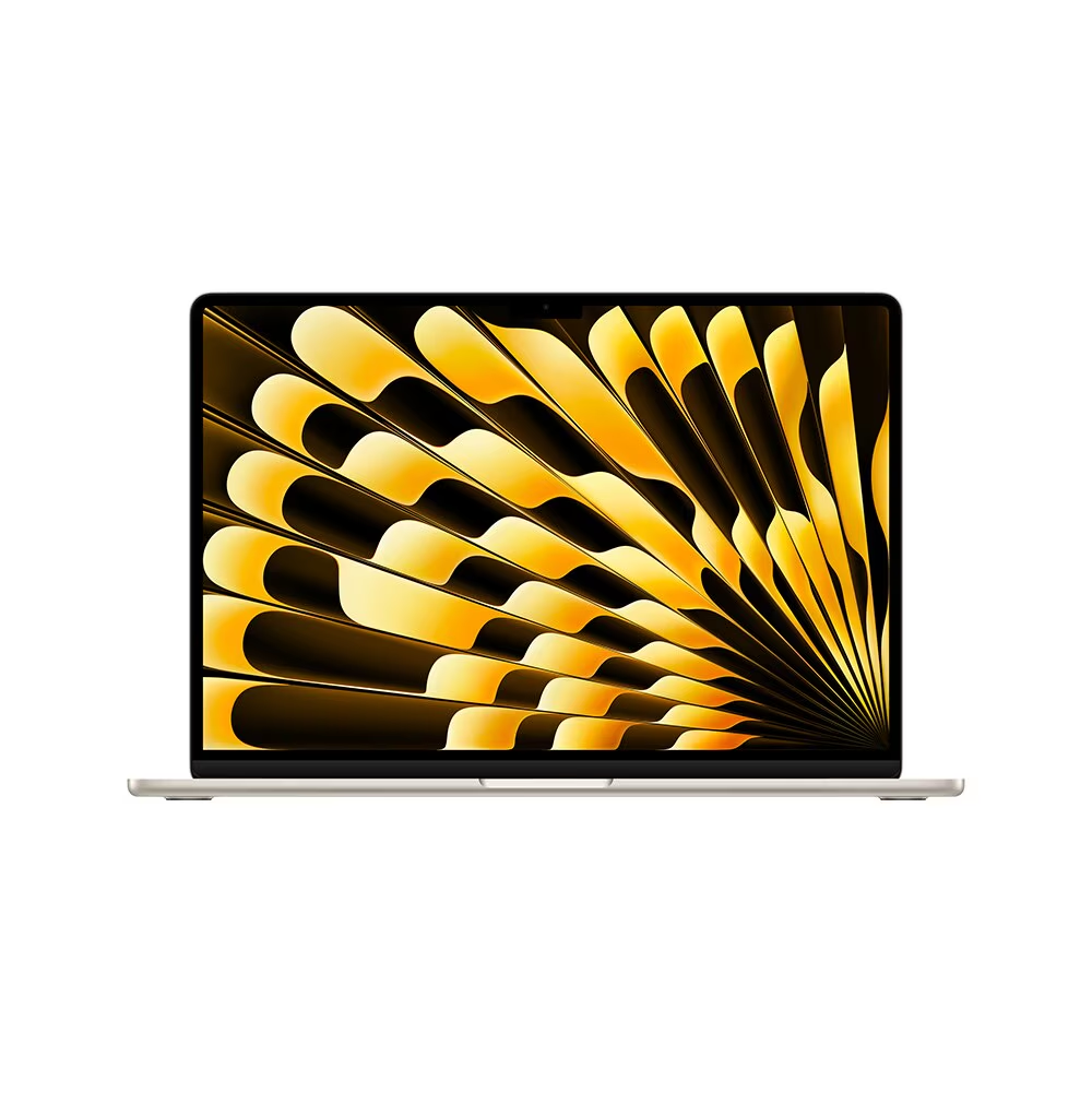 Apple Macbook Air 15", M4, com CPU de 10 núcleos, GPU de 10 núcleos, 16GB RAM, 256GB SSD - Estelar