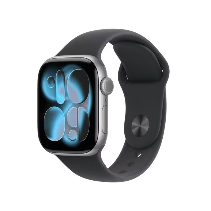 Apple Watch Series 11 GPS - Caixa cinza-espacial de alumínio – 42 mm - Pulseira esportiva preta