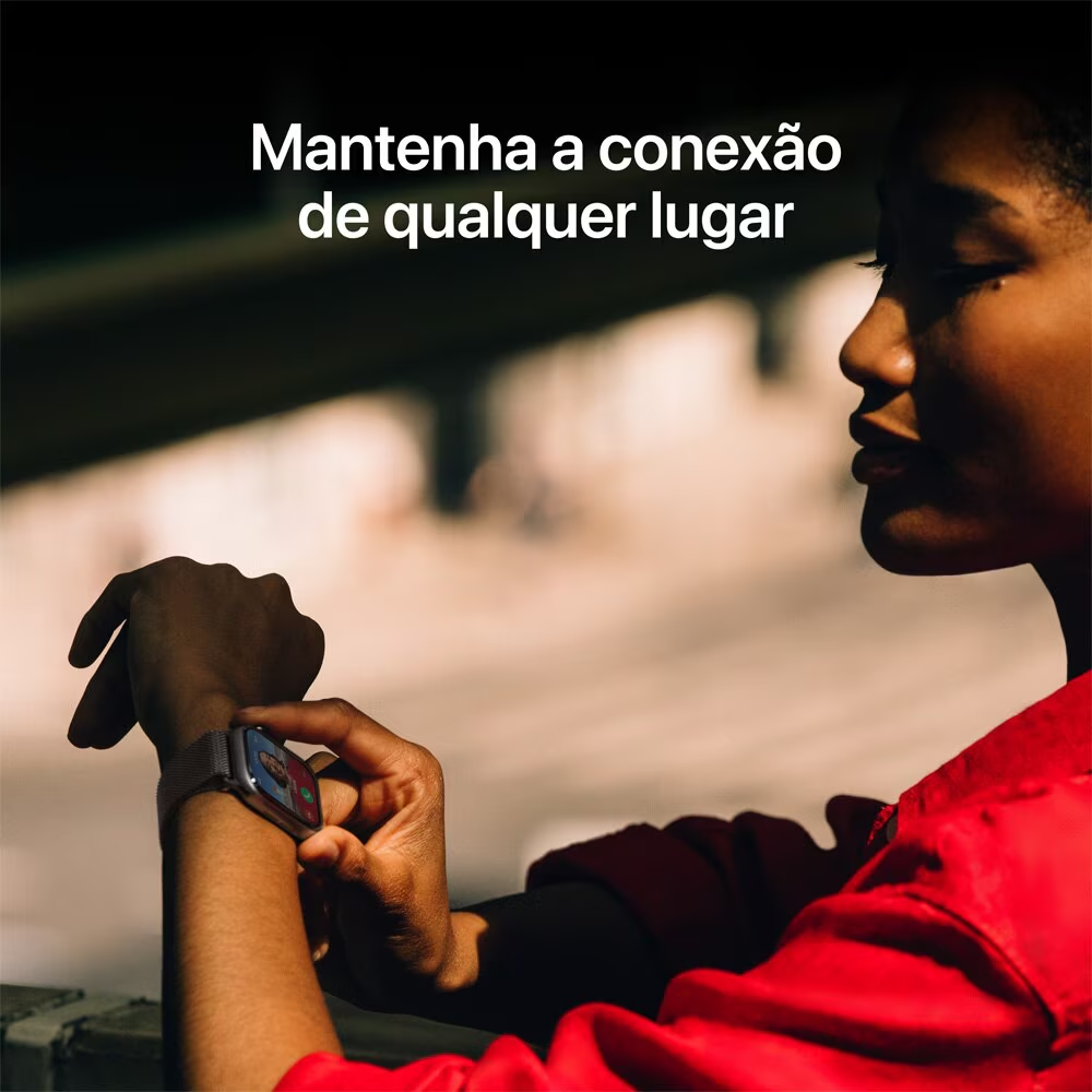 Apple Watch Series 11 GPS - Caixa cinza-espacial de alumínio – 42 mm - Pulseira esportiva preta