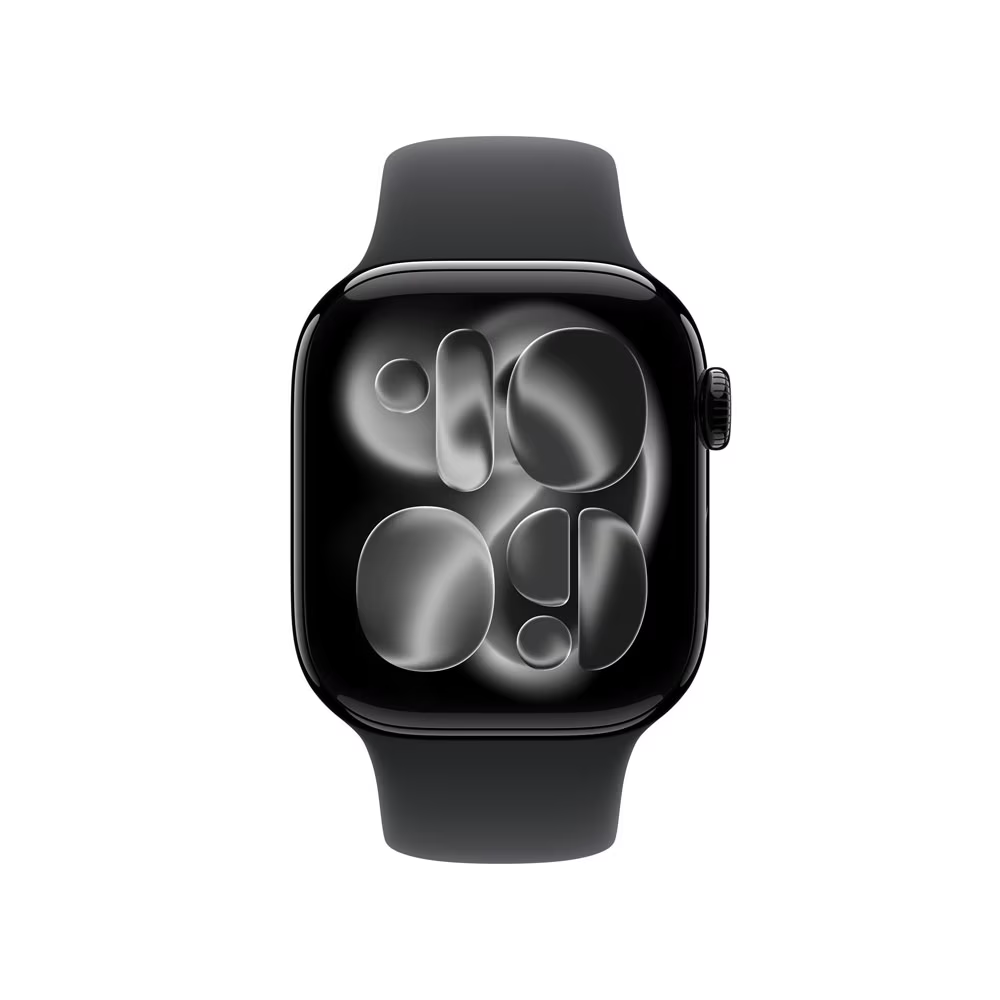 Apple Watch Series 11 GPS - Caixa preta brilhante de alumínio – 42 mm - Pulseira esportiva preta