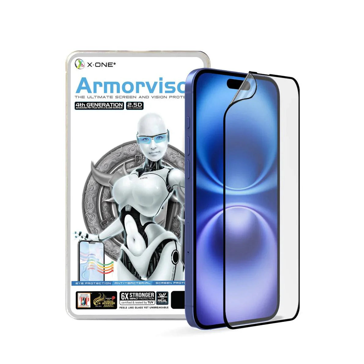 Película Frontal X-One Armorvisor - iPhone 16